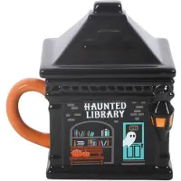 Something Different Boutique Trukado - - Mok met Deksel “Haunted Library” - (hxbxd) ca. 13cm x 13cm x 9,8cm