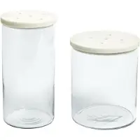 Loberon Glazen pot set van 2 Rosanella