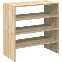 vidaXL Schoenenrekken 2 st stapelbaar 60x30x30,5 cm sonoma eikenkleur