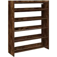 vidaXL Schoenenrek 80x25x100 cm bewerkt hout gerookt eikenkleurig