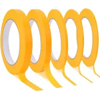 Famanu – 5 rollen zelfklevende schildertape fineline tape 1,5/3/5/10/12 mm x 50 m voor masking en autolak schilderwerk, ideaal voor decoreren