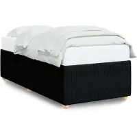 vidaXL Bedframe zonder matras 90x190 cm stof zwart