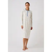 Damart - Nachthemd warme schouders Thermolactyl - Dames - Wit - 54-56 (XXL)