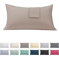 Famanu – Set van 2 kussenslopen van 45 x 80 cm, extra zacht en comfortabel, aardkleuren, ademend en gemakkelijk te wassen