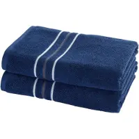 MOODIT Douchelaken Empress - Navy Blue - set 2 st. - 70 x 140 cm - 100% Katoen