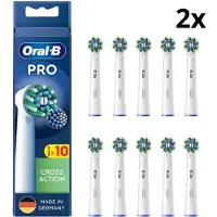 Oral-B Pro Cross Action Opzetborstels Wit - 2 x 10 stuks