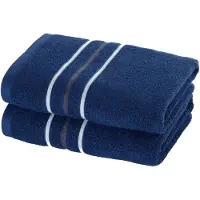 MOODIT Handdoek Empress Navy Blue - set (2 st.) - 50 x 100 cm - Katoen