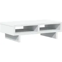 vidaXL Monitorstandaard, wit, 50x27x15 cm, houtvezel