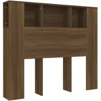vidaXL Hoofdbordkast 120x18,5x102,5 cm bruin eikenkleur