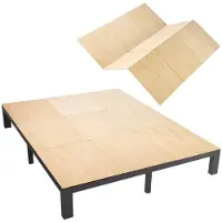 Vevor Bunkie Board, California King, 208x177 cm. Opvouwbaar matrassteunplank met nylon band, multiplex, afgeronde randen, anti-doorhang ontwerp voor metalen bedframes, slaapbanken en stapelbedden