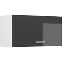 Vicco Hangkast R-Line, Antraciet Hoogglans/Wit, 80 cm Plat