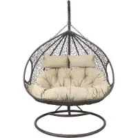 Famanu Hangstoel voor 2 personen, model Valério Deluxe - eierstoel - hangstoel voor buiten - eierstoel - diameter 120 cm, hoogte 203 cm