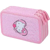 Baagl 3-vaks etui, schoolmap – Hello Kitty Sweet Leopard