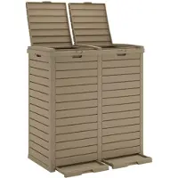 vidaXL Vuilnisbak voor buiten 78x41x86 cm polypropeen lichtbruin