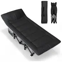 Markenlos Breed campingbed - Opklapbaar en draagbaar