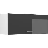 Vicco Hangkast R-Line, Antraciet Hoogglans/Wit, 100 cm Plat