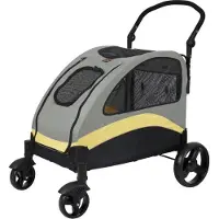 Famanu kinderwagen met 360° draaiende voorwielen - Grijs