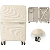 Solier TORIDE 19'' - Handbagagekoffer S - Beige - Hardcase van PP - 8 zwenkwielen 360°