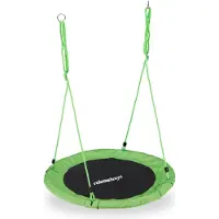 Relaxdays Nestschommel - kinderschommel - schotelschommel - schommel buiten - rond - 90 cm - groen