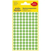 Avery Zweckform Markeringspunten 3179 Permanent klevend Neon Groen 8 mm rond 4 Vellen à 104 Etiketten