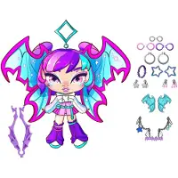 Goliath Fiercelings Neon Bash Deluxe Keychain – Modepop – Met accessoires