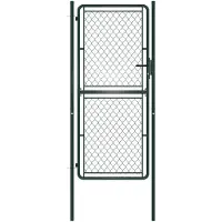 vidaXL Tuinpoort staal 100x200 cm groen