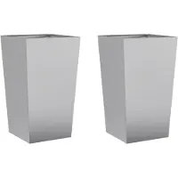 vidaXL Plantenbakken 2 st 45x45x75 cm gegalvaniseerd staal