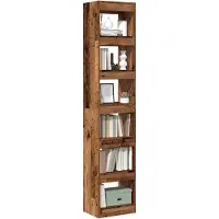 vidaXL Boekenkast/kamerscherm 40x30x198 cm oud houtkleurig