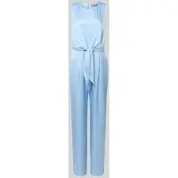 Christian Berg Jumpsuit van Satijn met Strikceintuur