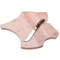 Laguiole KAASPLANK RUBBERHOUT EN MES