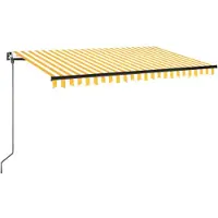 vidaXL Handmatige zonnetent met zonne-energie ledverlichting