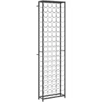 vidaXL Wijnrek voor 95 flessen 54x18x200 cm smeedijzer zwart