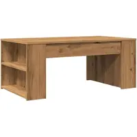 vidaXL Salontafel 102x55x42 cm bewerkt hout artisanaal eikenkleur