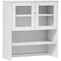 vidaXL Opzetkast MOLDE 90x35x100 cm massief grenenhout wit