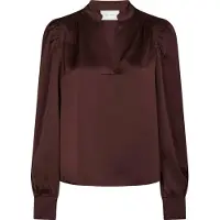 Neo Noir Blouse Rosslyn Heavy Sateen Bordeaux Rood dames