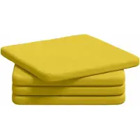 vidaXL Zitkussens 4 st Stof Licht Geel 40 x 40 x 3 cm