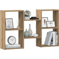 vidaXL Wandschap 96x18x60 cm bewerkt hout artisanaal eikenkleurig