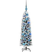 vidaXL Kunstkerstboom Groen 120 cm PVC en Staal en Kunststof
