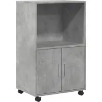 vidaXL Rolkast 55x40x91 cm bewerkt hout betongrijs