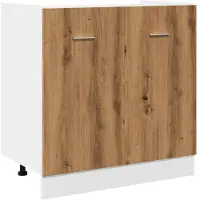 vidaXL Gootsteenkast Lyon 80x46x81,5 cm bewerkt hout artisanaal eikenkleur