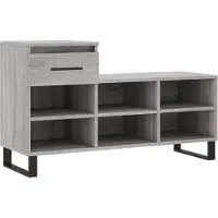 vidaXL Schoenenkast 102x36x60 cm bewerkt hout sonoma grijs