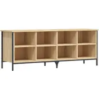 vidaXL Schoenenkast 131x35x50 cm bewerkt hout sonoma eikenkleurig