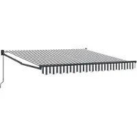 vidaXL Luifel uittrekbaar 3x2,5 m stof en aluminium antraciet en wit