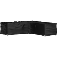 vidaXL Tuinmeubelhoezen met 16 oogjes L-vormig 285x285x70 cm