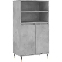 vidaXL Hoge kast 60x36x110 cm bewerkt hout betongrijs