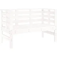 vidaXL Tuinbankje 111,5x53x71 cm massief grenenhout wit