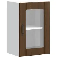 vidaXL Keukenbovenkast met glazen deur Lucca bruin eikenkleur