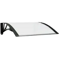 vidaXL Deurluifel 80x75 cm polycarbonaat zwart en transparant
