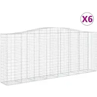 vidaXL Schanskorven 6 st gewelfd 400x50x160/180 cm ijzer