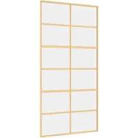 vidaXL Schuifdeur 102,5x205 cm helder ESG-glas en aluminium goudkleur